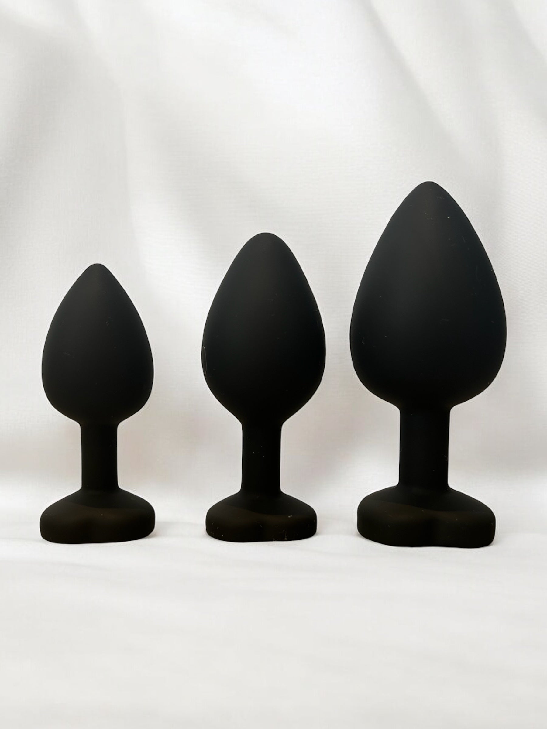 Jewelled Silicone Anal Plug - 3 Sizes