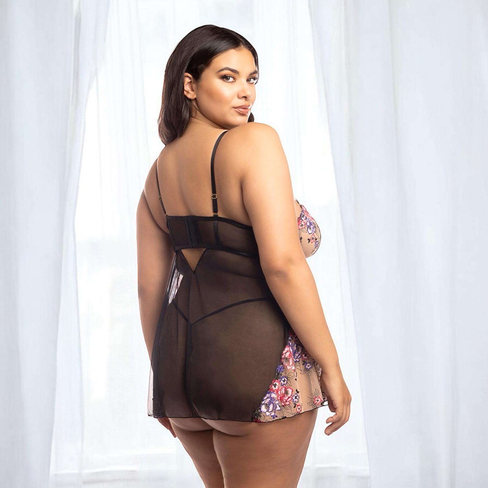 Curvy – Nadia Babydoll With Matching Underwear Option