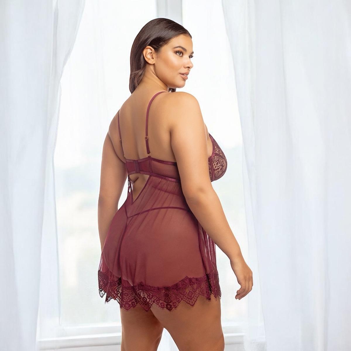 Curvy - Kinsley Babydoll With Matching Underwear Option